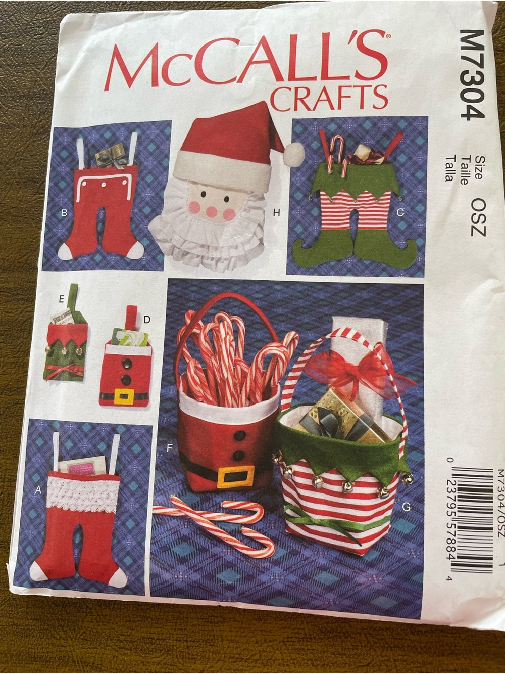McCall’s 7304 Holiday Santa & Stocking Pattern